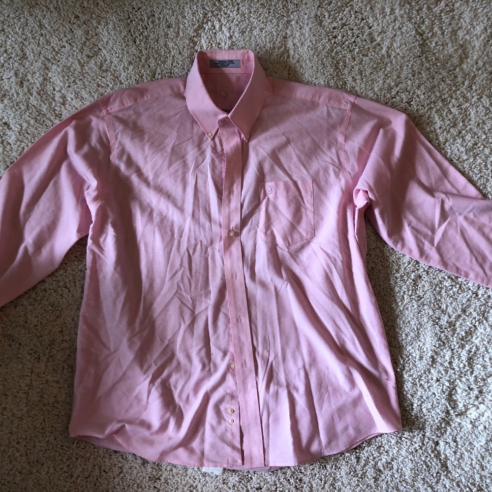 Duck Head- Pink Button Down Men's Shirt- XL
